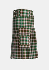 Utility_MacKinnon_Dress_Tartan_921_kilt_left_image_with_pleated_design_and_adjustable_buckles_for_men