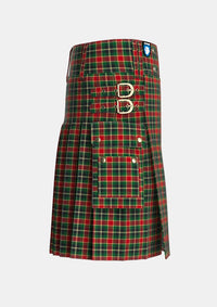 Utility_MacLachlan_3_Tartan_1710_kilt_right_image_with_pleated_design_and_adjustable_buckles_for_men