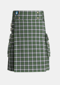 Utility_MacLaren_Dress_Tartan_649_kilt_front_image_with_pleated_design_and_adjustable_buckles_for_men