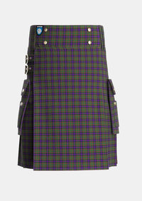 Utility_MacLaren_Regent_Tartan_343_kilt_front_image_with_pleated_design_and_adjustable_buckles_for_men