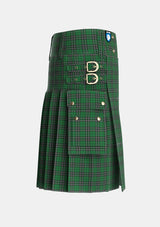 Utility_MacLean_of_Duart_Hunting_Tartan_824_kilt_right_image_with_pleated_design_and_adjustable_buckles_for_men