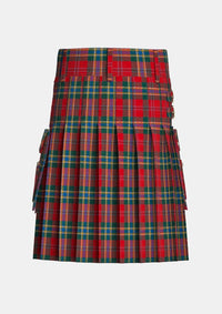 Utility_MacLean_of_Duart_Modern_Tartan_kilt_back_image_with_pleated_design_and_adjustable_buckles_for_men