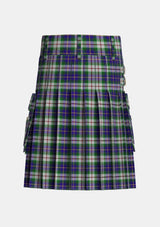 Utility_MacLeod_of_California_Tartan_1623_kilt_back_image_with_pleated_design_and_adjustable_buckles_for_men