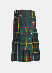 Utility_MacLeod_of_Harris_Tartan_kilt_left_image_with_pleated_design_and_adjustable_buckles_for_men