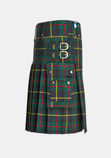 Utility_MacLeod_of_Harris_Tartan_kilt_right_image_with_pleated_design_and_adjustable_buckles_for_men