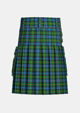 Utility_MacLeod_of_Skye_Tartan_263_kilt_back_image_with_pleated_design_and_adjustable_buckles_for_men