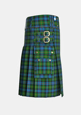 Utility_MacLeod_of_Skye_Tartan_263_kilt_right_image_with_pleated_design_and_adjustable_buckles_for_men