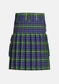 Utility_MacManus_Tartan_6753_kilt_back_image_with_pleated_design_and_adjustable_buckles_for_men