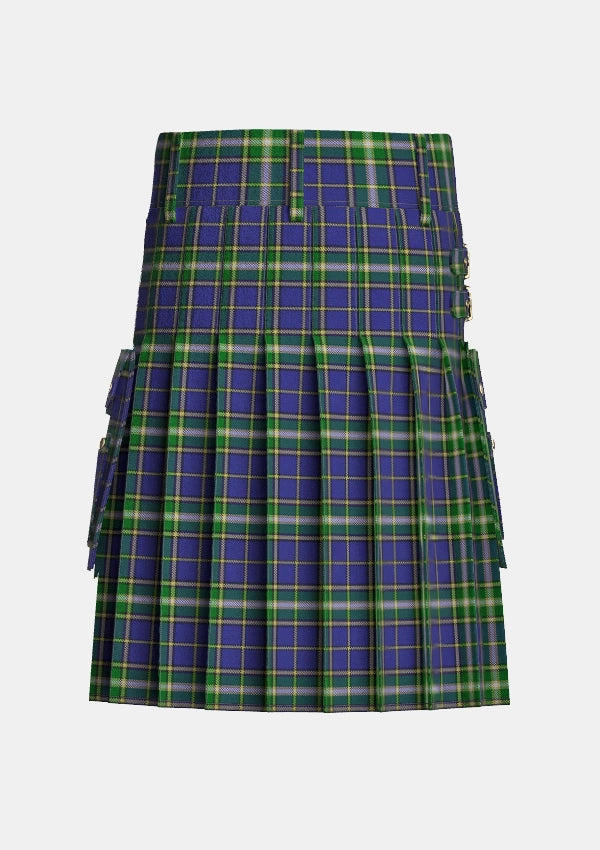 Utility_MacManus_Tartan_6753_kilt_back_image_with_pleated_design_and_adjustable_buckles_for_men
