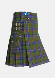 Utility_MacMillan_Hunting_2_Tartan_668_kilt_side_image_with_pleated_design_and_adjustable_buckles_for_men