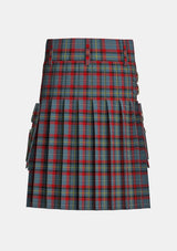 Utility_MacNamara_Tartan_6432_kilt_back_image_with_pleated_design_and_adjustable_buckles_for_men