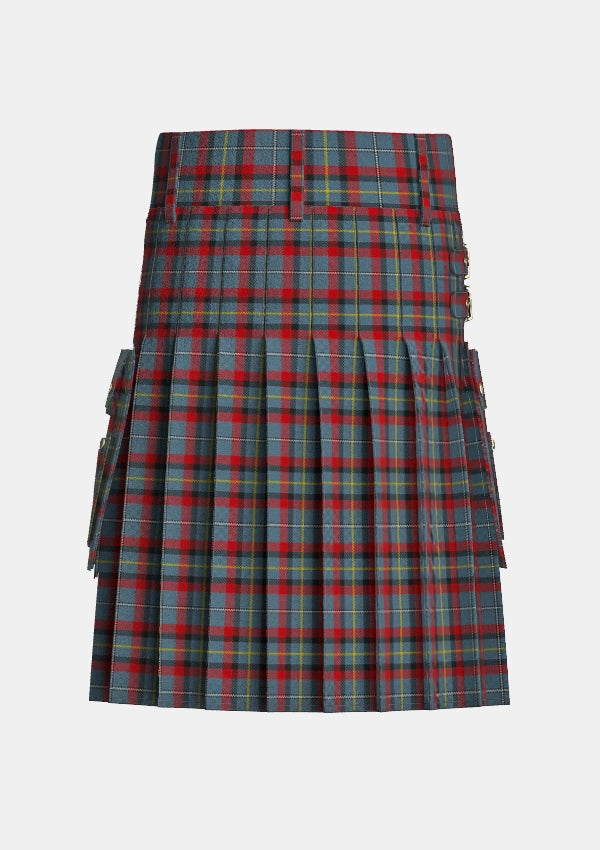 Utility_MacNamara_Tartan_6432_kilt_back_image_with_pleated_design_and_adjustable_buckles_for_men