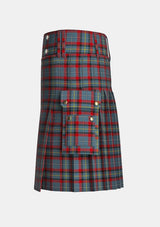 Utility_MacNamara_Tartan_6432_kilt_left_image_with_pleated_design_and_adjustable_buckles_for_men