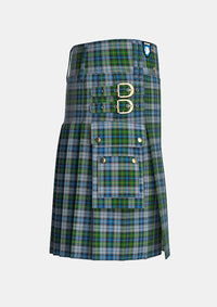 Utility_MacNeil_Dress_Tartan_1974_kilt_right_image_with_pleated_design_and_adjustable_buckles_for_men