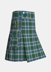 Utility_MacNeil_Dress_Tartan_1974_kilt_side_image_with_pleated_design_and_adjustable_buckles_for_men