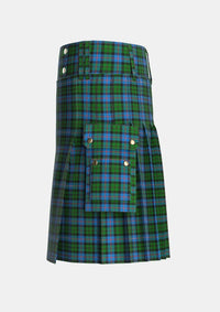 Utility_MacNeil_of_Barra_Chief_Tartan_1839_kilt_left_image_with_pleated_design_and_adjustable_buckles_for_men