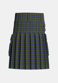 Utility_MacPhedran_MacFadzean_Tartan_1102_kilt_back_image_with_pleated_design_and_adjustable_buckles_for_men