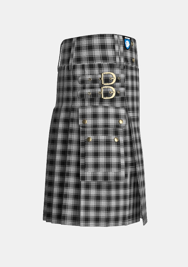 Utility_MacPhee_Tartan_1252_kilt_right_image_with_pleated_design_and_adjustable_buckles_for_men
