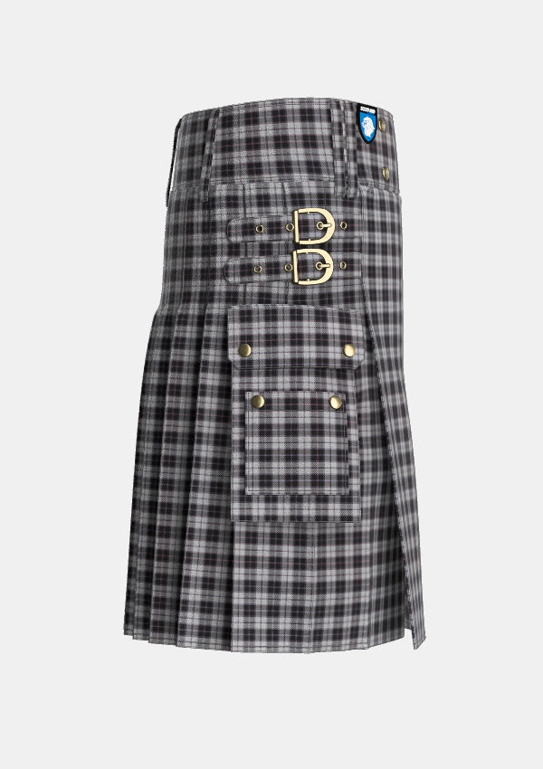 Utility_MacPherson_4_Tartan_1344_kilt_right_image_with_pleated_design_and_adjustable_buckles_for_men