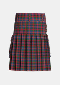 Utility_MacPherson_7_Tartan_1412_kilt_back_image_with_pleated_design_and_adjustable_buckles_for_men