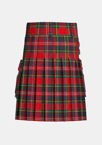 Utility_MacPherson_Clan_Modern_Tartan_kilt_back_image_with_pleated_design_and_adjustable_buckles_for_men