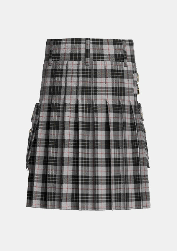 Utility_MacPherson_Dress_1842_Tartan_1872_kilt_back_image_with_pleated_design_and_adjustable_buckles_for_men