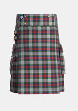 Utility_MacPherson_Dress_Tartan_1615_kilt_front_image_with_pleated_design_and_adjustable_buckles_for_men