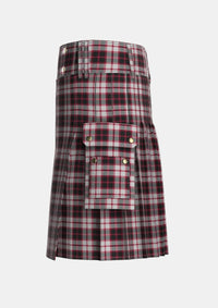 Utility_MacPherson_Tartan_548_kilt_left_image_with_pleated_design_and_adjustable_buckles_for_men