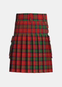 Utility_MacPherson_of_Cluny_Tartan_906_kilt_back_image_with_pleated_design_and_adjustable_buckles_for_men