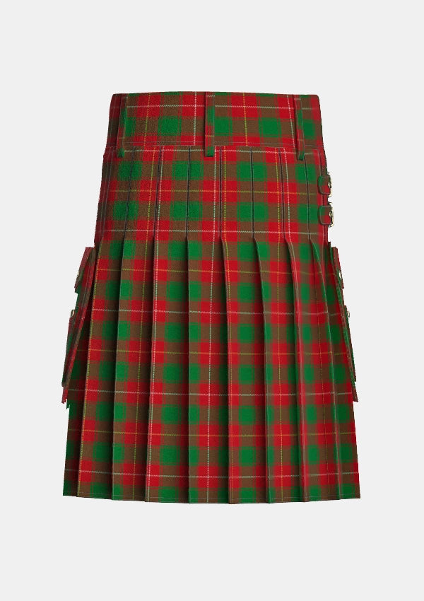 Utility_MacPhie_tartan_1847_kilt_back_image_with_pleated_design_and_adjustable_buckles_for_men