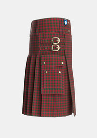 Utility_MacQuarrie_4_Tartan_453_kilt_right_image_with_pleated_design_and_adjustable_buckles_for_men