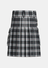 Utility_MacRae_Dress_2_Tartan_3570_kilt_back_image_with_pleated_design_and_adjustable_buckles_for_men