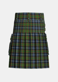 Utility_MacRae_Hunting_3_Tartan_803_kilt_back_image_with_pleated_design_and_adjustable_buckles_for_men