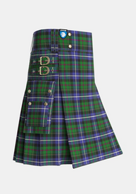 Utility_MacRae_Hunting_Wilsons_Tartan_800_kilt_side_image_with_pleated_design_and_adjustable_buckles_for_men