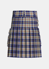 Utility_MacRae_of_Conchra_Tartan_1683_kilt_back_image_with_pleated_design_and_adjustable_buckles_for_men