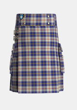Utility_MacRae_of_Conchra_Tartan_1683_kilt_front_image_with_pleated_design_and_adjustable_buckles_for_men