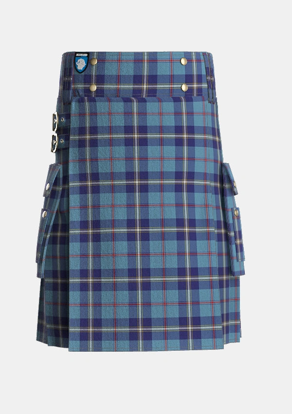 Utility_MacRaes_of_America_Tartan_7304_kilt_front_image_with_pleated_design_and_adjustable_buckles_for_men