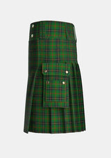 Utility_MacSween_Hunting_Tartan_10888_kilt_left_image_with_pleated_design_and_adjustable_buckles_for_men