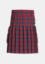 Utility_MacTavish_Thompson_Thomson_1906_Tartan_230_kilt_back_image_with_pleated_design_and_adjustable_buckles_for_men
