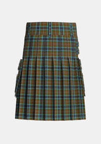 Utility_MacTavish_Thompson_Thomson_Hunting_Tartan_232_kilt_back_image_with_pleated_design_and_adjustable_buckles_for_men
