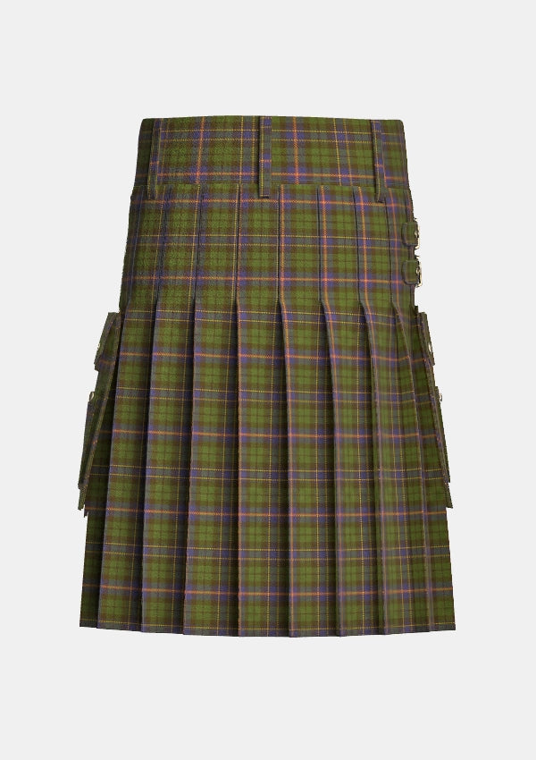 Utility_MacVicar_McVicar_McVicker_Tartan_10032_kilt_back_image_with_pleated_design_and_adjustable_buckles_for_men