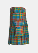 Utility_Macbeth_tartan_678_kilt_left_image_with_pleated_design_and_adjustable_buckles_for_men