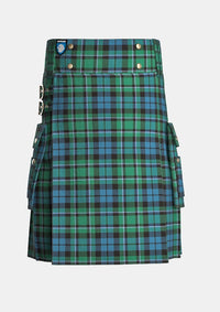 Utility_Maccallum_tartan_767_kilt_front_image_with_pleated_design_and_adjustable_buckles_for_men