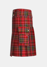 Utility_Macdougall_Tartan_kilt_left_image_with_pleated_design_and_adjustable_buckles_for_men