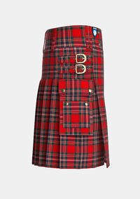 Utility_Macfarlane_tartan_kilt_right_image_with_pleated_design_and_adjustable_buckles_for_men