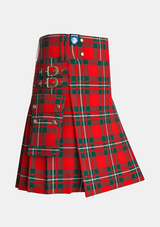 Utility_Macgregor_tartan_kilt_side_image_with_pleated_design_and_adjustable_buckles_for_men