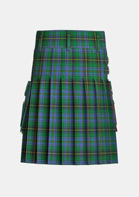 Utility_Macinnes_tartan_1464_kilt_back_image_with_pleated_design_and_adjustable_buckles_for_men