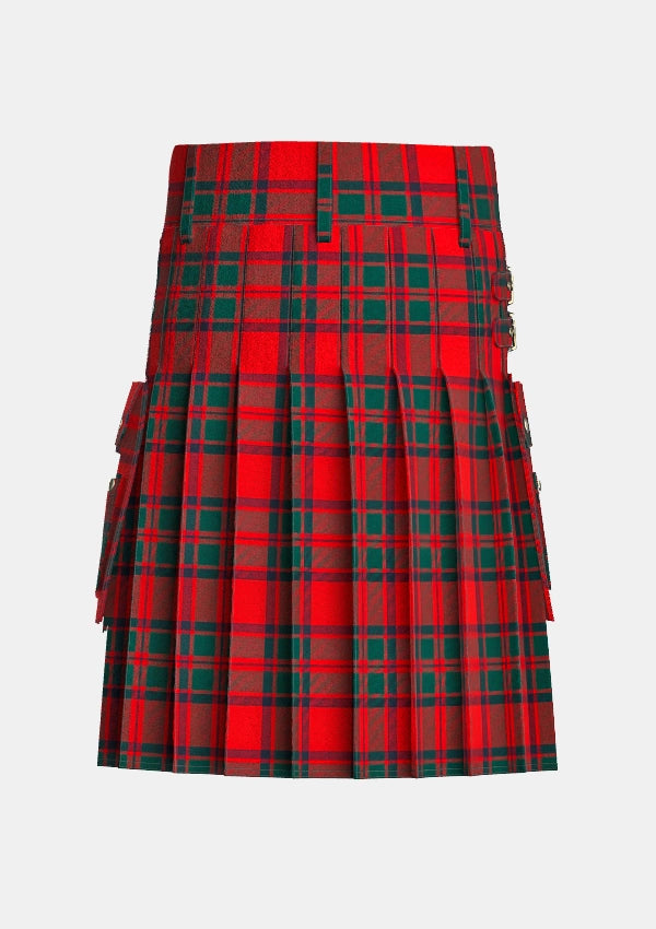 Utility_Macintosh_tartan_kilt_back_image_with_pleated_design_and_adjustable_buckles_for_men
