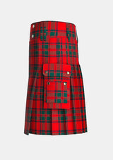 Utility_Macintosh_tartan_kilt_left_image_with_pleated_design_and_adjustable_buckles_for_men