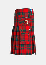 Utility_Macintosh_tartan_kilt_right_image_with_pleated_design_and_adjustable_buckles_for_men